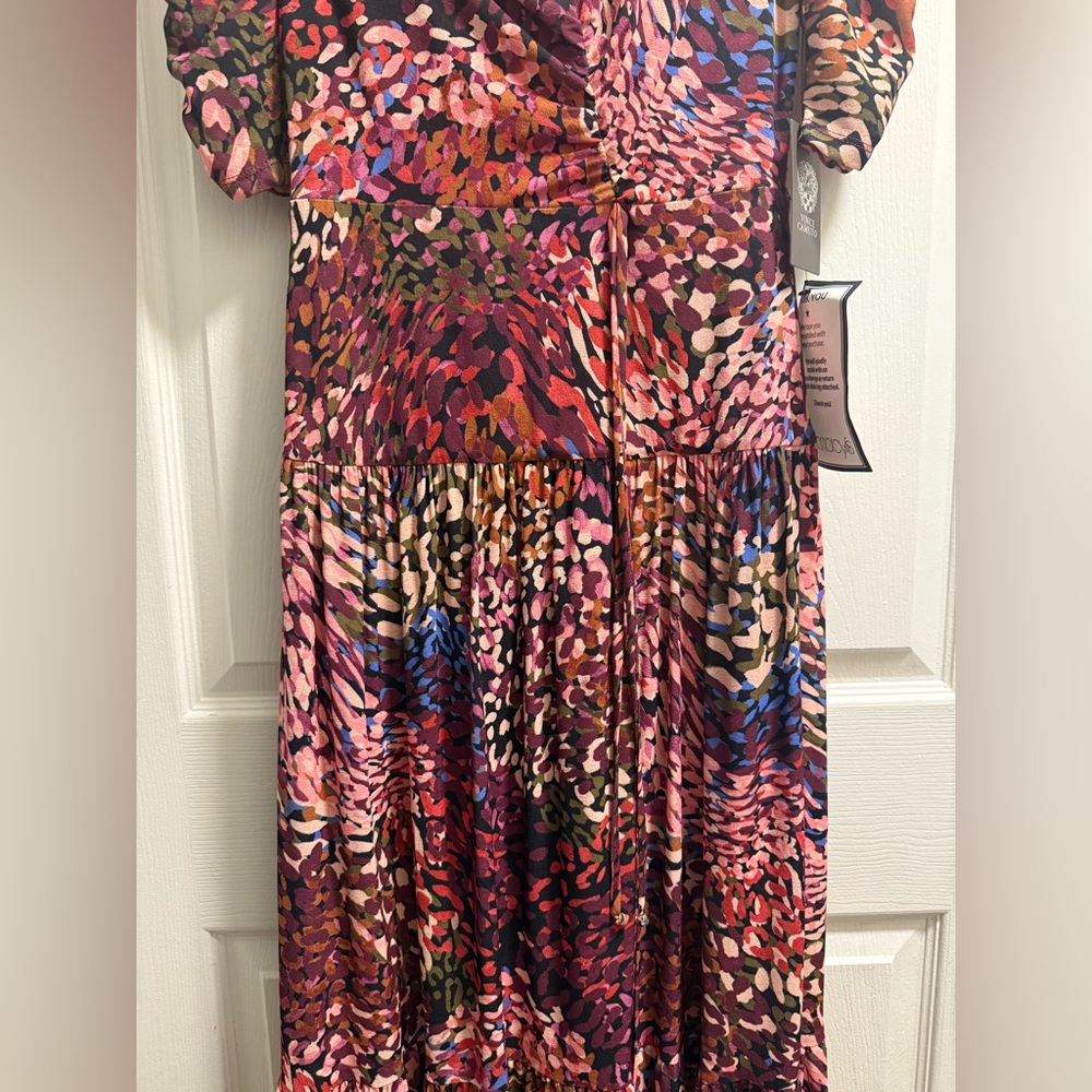 Vince Camuto - Shirred Sleeve Chiffon Tiered Maxi Dress - NWT - Size 2 - Picture 7 of 9